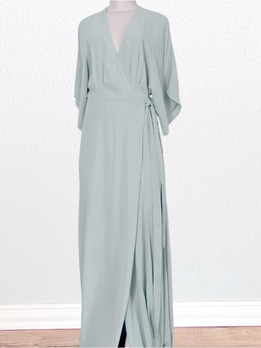 NWT Reformation Maxi Wrap Winslow Dress in Celadon SZ XL - Picture 5 of 16